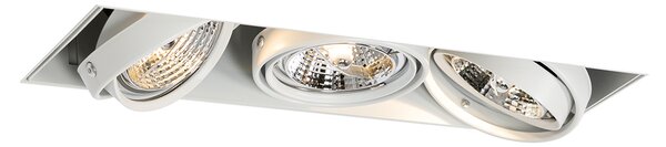 Vgradni reflektor bel GU10 AR70 brez okvirja 3-luč - Oneon