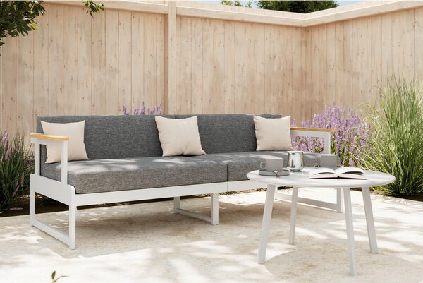 LOUNGE ZOFA akacija trd les aluminij