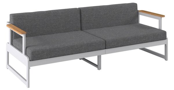 LOUNGE ZOFA akacija trd les aluminij