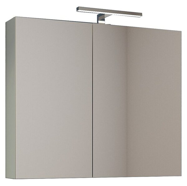 LED omarica z ogledalom Asya 80 (80 x 13 x 68 cm, Srebrna)
