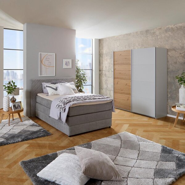 Modern Living Omara Z Drsnimi Vrati Feldkirch, Siva, Barva Hrasta