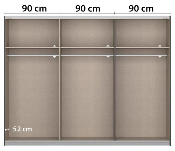 Modern Living Omara Z Drsnimi Vrati Artemis, Bela, Barva Hrasta