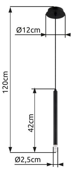 Globo 15629-1 - Lestenec na vrvici BLAKE 1xG9/4W/230V