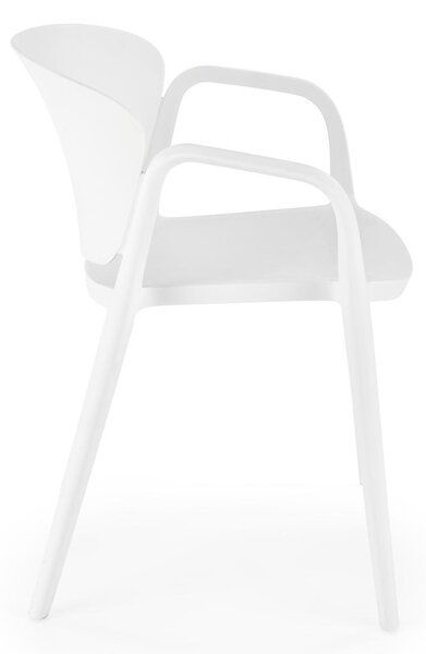 Beli plastični stol K491