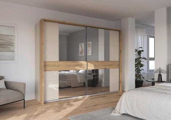Modern Living Omara Z Drsnimi Vrati Calisto, Barva Šampanjca, Barva Hrasta