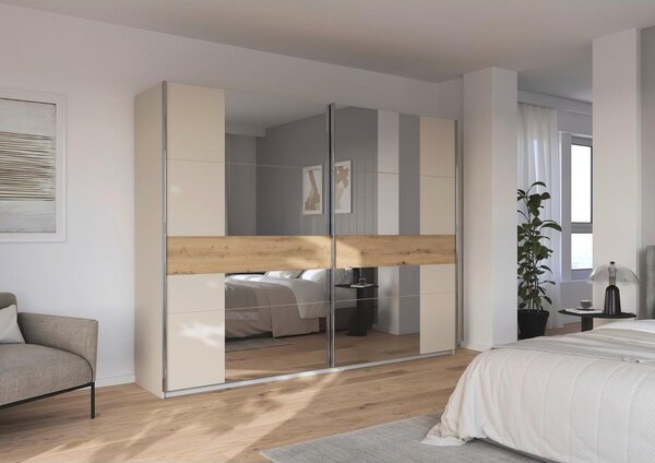 Modern Living Omara Z Drsnimi Vrati Calisto, Barva Šampanjca, Barva Hrasta