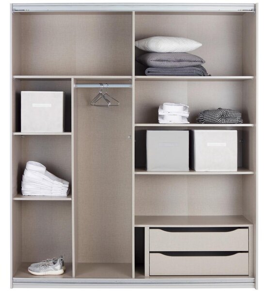 Modern Living Omara Z Drsnimi Vrati Feldkirch, Siva, Barva Hrasta