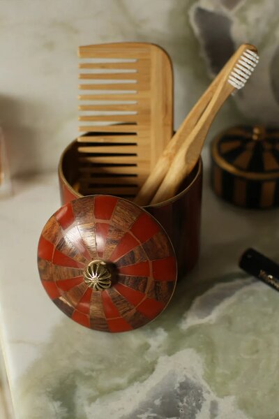 Doing Goods Posoda s pokrovom Doing Goods Piper Striped Circus Box