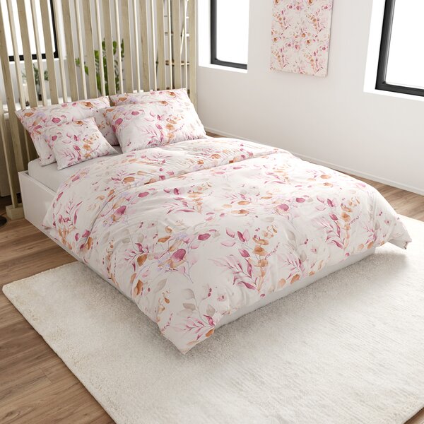 Posteljnina iz mikrovlaken FLORANY bela Dimenzije posteljnine: 70 x 90 cm | 140 x 220 cm