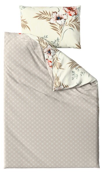 Dvostranska posteljnina DUO SENSE SANDORA kremna + prevleka za vzglavnik 40x50 cm GRATIS Dimenzije posteljnine: 70 x 90 cm | 140 x 200 cm