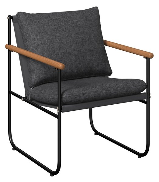 SET ZA BALKON kovina, steklo, tekstil antracit, črna črna antracit, črna
