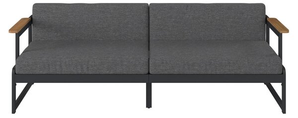 LOUNGE ZOFA akacija trd les aluminij