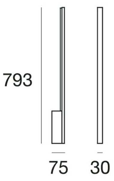 Xilema W1 - minimalistična stenska svetilka LED, bela