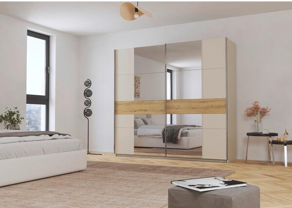 Modern Living Omara Z Drsnimi Vrati Calisto, Barva Šampanjca, Barva Hrasta