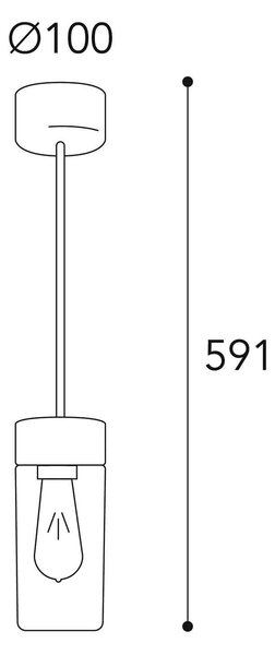 Obesek Silindar 3358, starinska medenina/opal barva