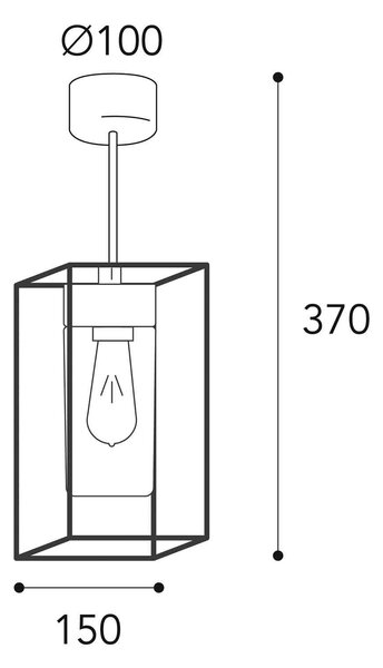 Stropna svetilka Cubic³ 3367 medeninasta antika/čista