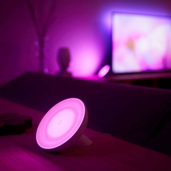 Namizna svetilka Philips Hue Bloom bela, Bela in barvna