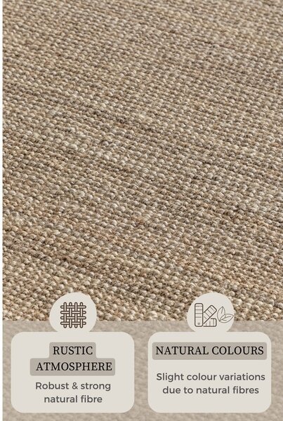 Sivorjava preproga iz jute 160x230 cm Bouclé – Hanse Home