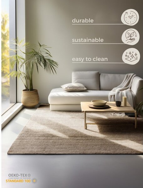 Sivorjava preproga iz jute 160x230 cm Bouclé – Hanse Home