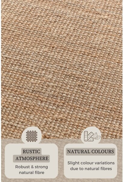 Preproga iz jute v naravni barvi 80x150 cm Bouclé – Hanse Home