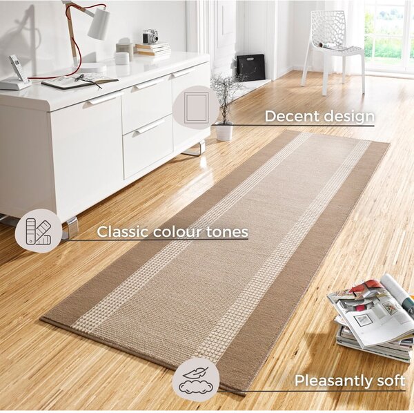 Bež tekač Hanse Home Basic, 80 x 300 cm