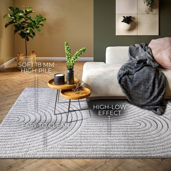 Svetlo siva preproga 120x170 cm Panglao New York Light Grey – Elle Decoration