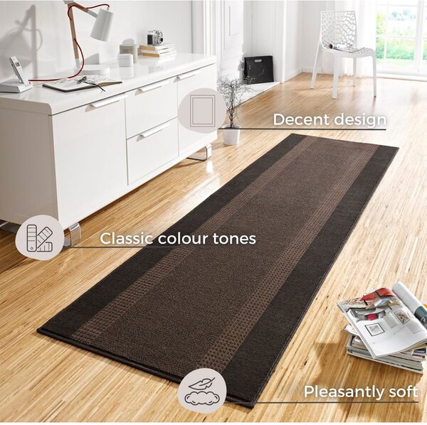 Rjav tekač Hanse Home Basic Glam, 80 x 200 cm