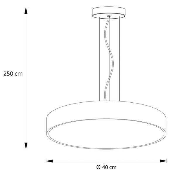 Arcchio Vanida LED viseča svetilka, črna, 40 cm