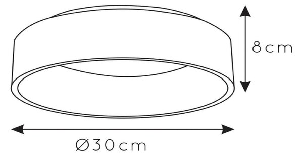 Talowe LED stropna svetilka, bela, Ø 30 cm