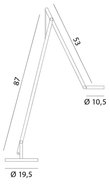 Rotaliana String F1 LED talna svetilka srebrna, srebrna