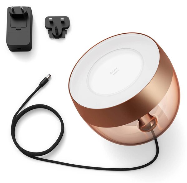 Namizna svetilka Philips Hue Iris WACA LED, bakrena