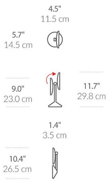 Kozmetično povečevalno ogledalo z lučjo ø 12 cm Travel – simplehuman