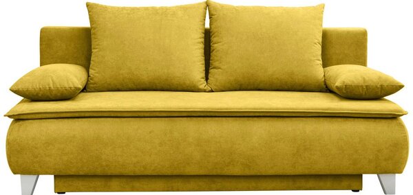 Mömax Zofa Boxspring Mona, Rumena, Ležišče, Predal