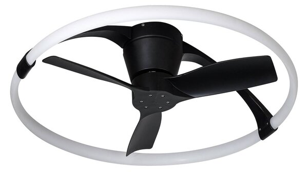 Stropni ventilator LED Nepal Mini, aplikacija, črna/bela