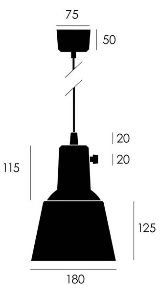 Midgard K831 obesek, antracitno emajliran