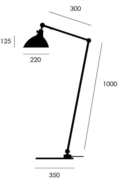 Midgard modularna talna svetilka TYPE 556 črna 120 cm