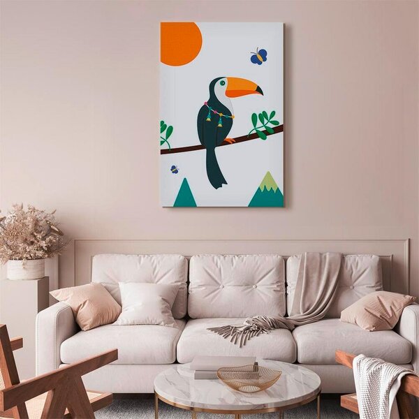 Artgeist Slika Na Platnu Toucan And Butterflies