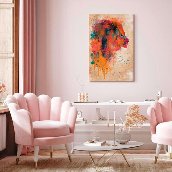 Artgeist Slika Na Platnu Watercolor Lion