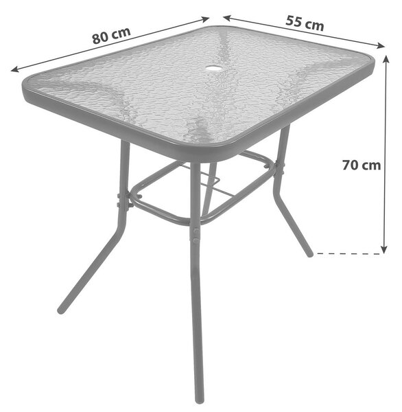 Gardenson Vrtna Miza Gardenson, Antracit, 80x55