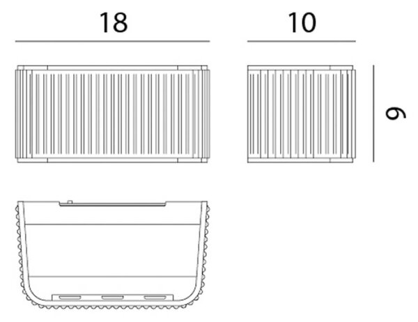 Rotaliana Dresscode W1 LED stenska svetilka črna 2700K