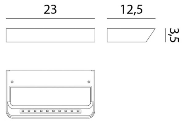 Rotaliana Belvedere W1 LED stenska svetilka črna 2700K