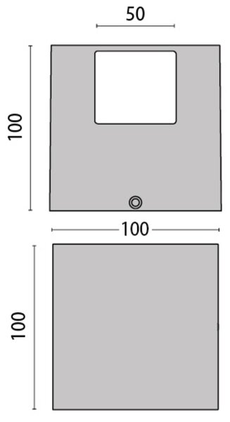 LED stenska svetilka 303355 v sivi barvi, 1WB 4.000K