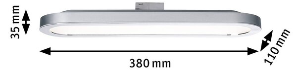 Paulmann URail Board LED plošča v mat kromu