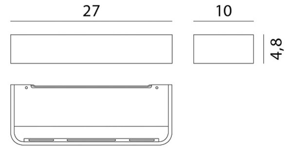 Rotaliana Frame W2 LED stenska svetilka črna 2.700 K