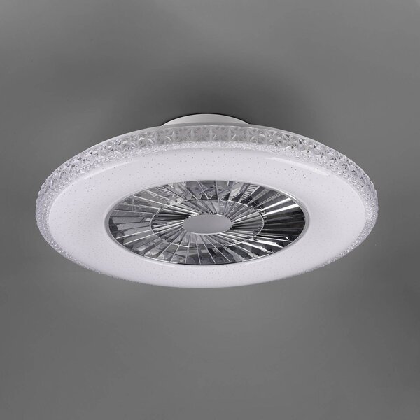 Stropni ventilator Harstad LED, kristalni okvir