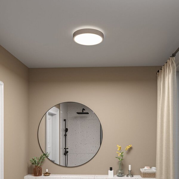 Paulmann LED-plošča Cosara, premer 30 cm, bež, IP44, 3000 K, Bež, Dnevna soba / jedilnica, Plastika, Skandinavski