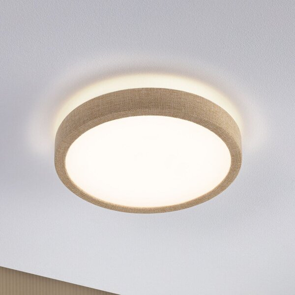 Paulmann LED-plošča Cosara, premer 30 cm, bež, IP44, 3000 K, Bež, Dnevna soba / jedilnica, Plastika, Skandinavski