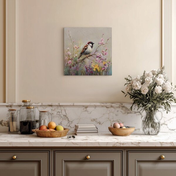 Tiskana slika na platnu 32x32 cm Sparrow – Styler