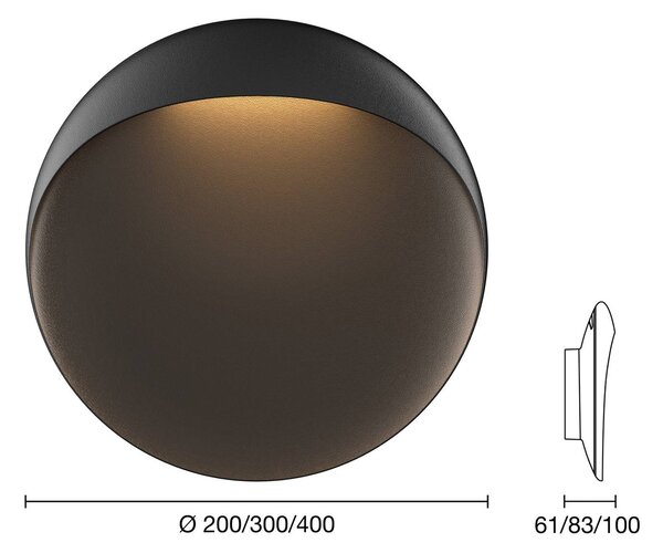 Louis Poulsen Flindt stenska svetilka Ø30cm črna 2.700