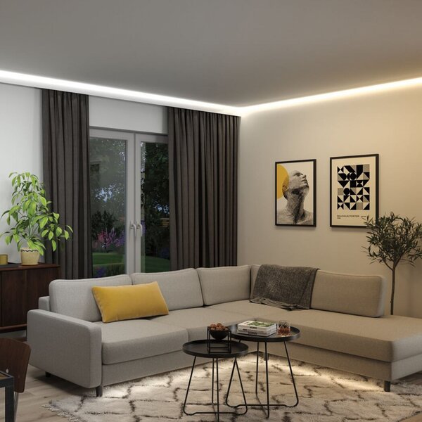 Paulmann LED-trak MaxLED 1000 osnovni komplet 3 m CCT IP44, zatemnjen, Kovinska, Dnevna soba / jedilnica, Plastika